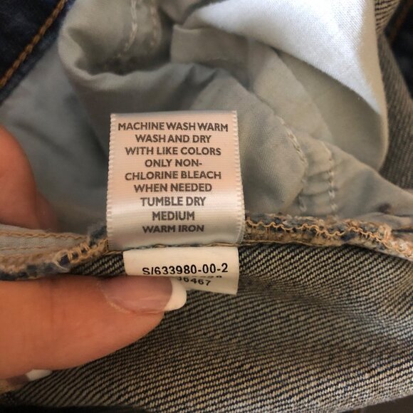 Old Navy Jean Shorts Womens Size 22 Low Rise Waist Stretch Denim - Picture 5 of 7